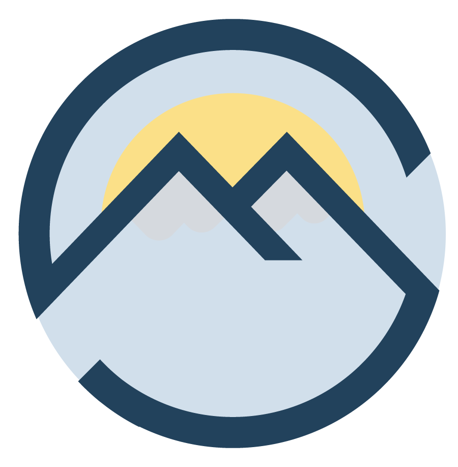 Santa Martha Dental logo icon with mountain and sun design, Ontario CA dentist